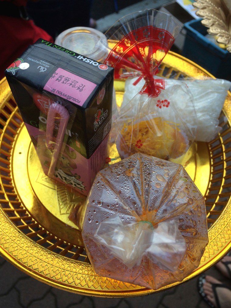 Offerings for the monks, Chiang Mai