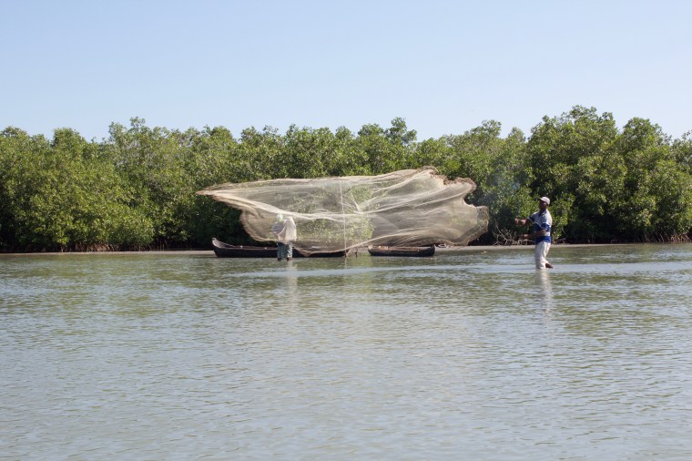 These guys were conveniently throwing the nets as we came around the corner - tips appreciated ;)