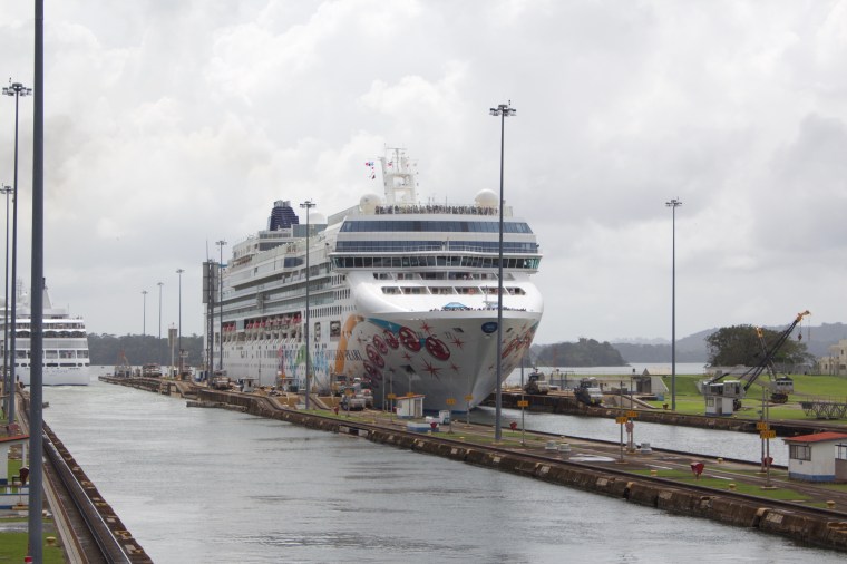 NCL Pearl in the Gatun Locks, Panama Canal